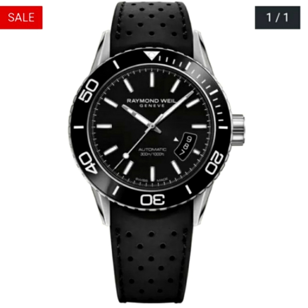 COPY - Raymond Weil Freelancer Automatic Men's 2760-SRIGRT Blk rubber mechanica…